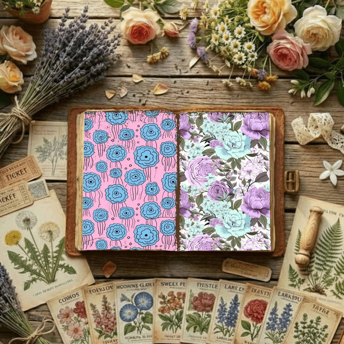 Floral Digital Papers