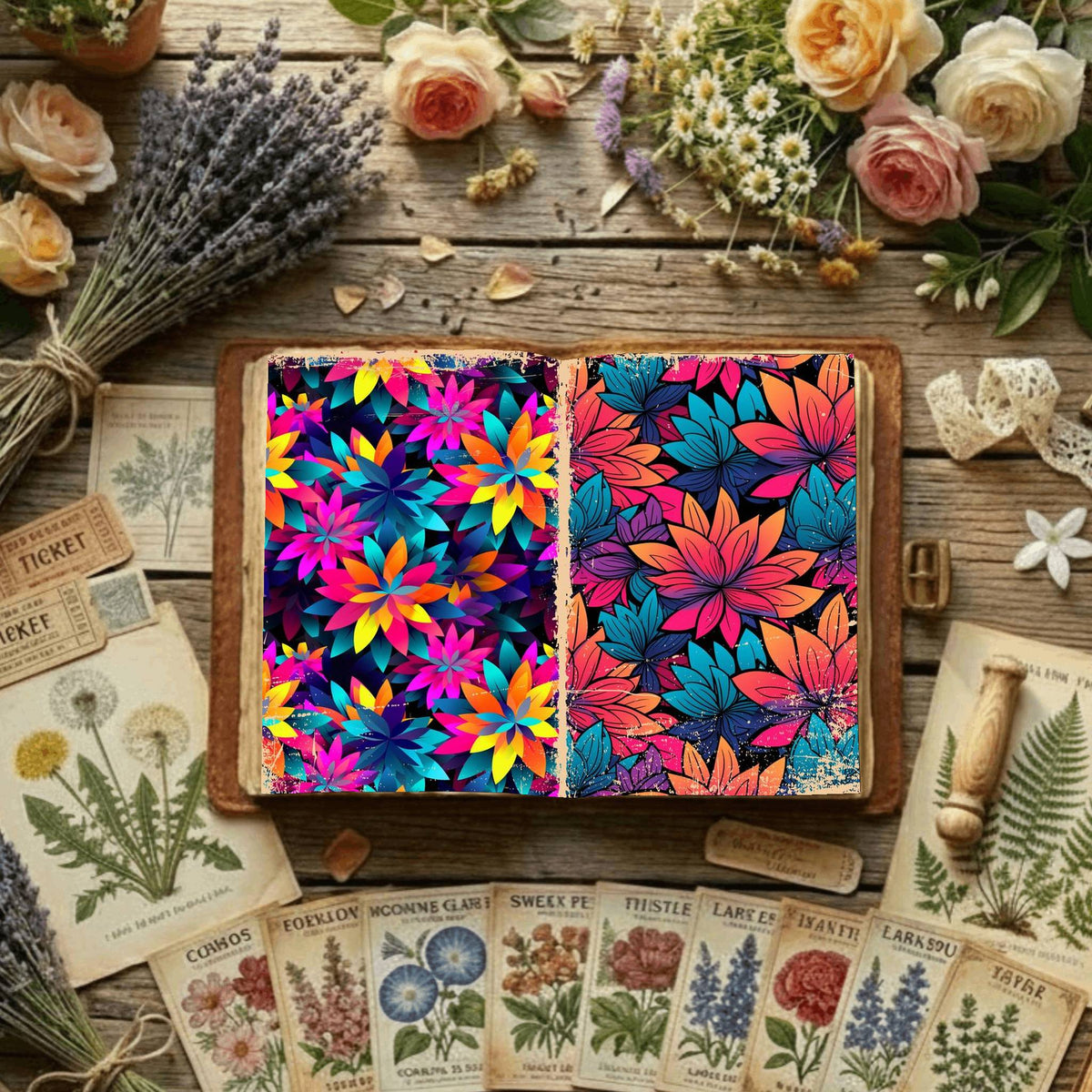 Floral Digital Papers