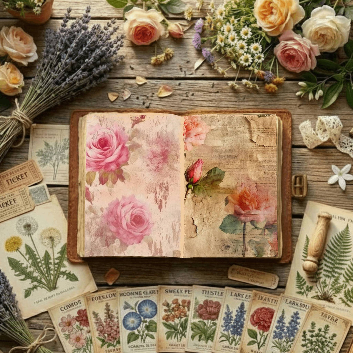 Floral Digital Papers