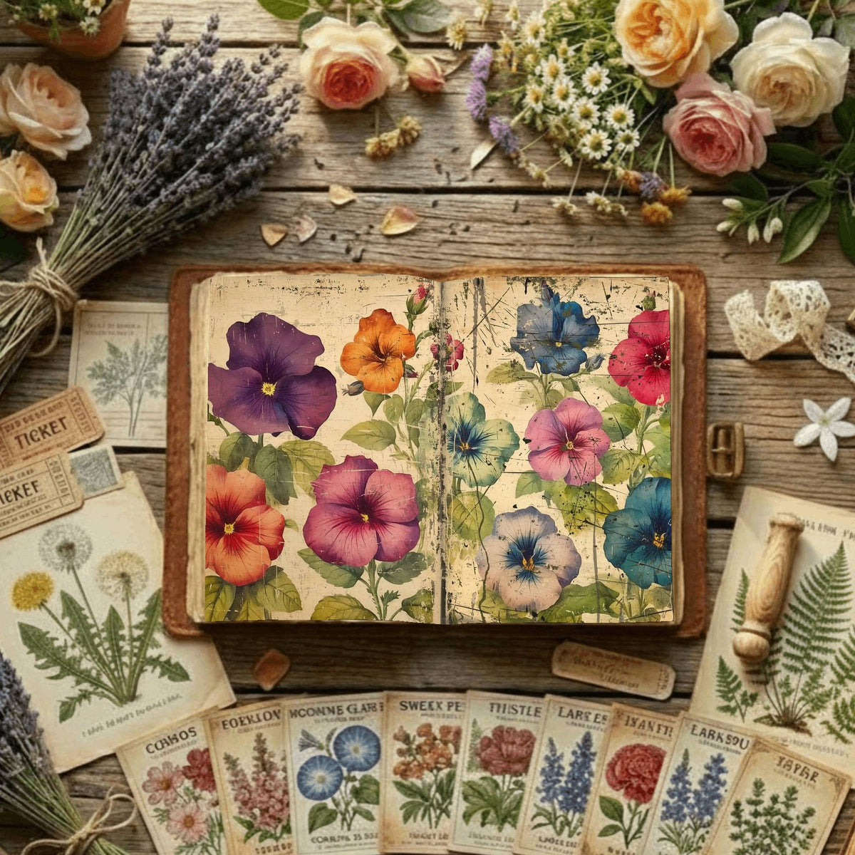 Floral Digital Papers