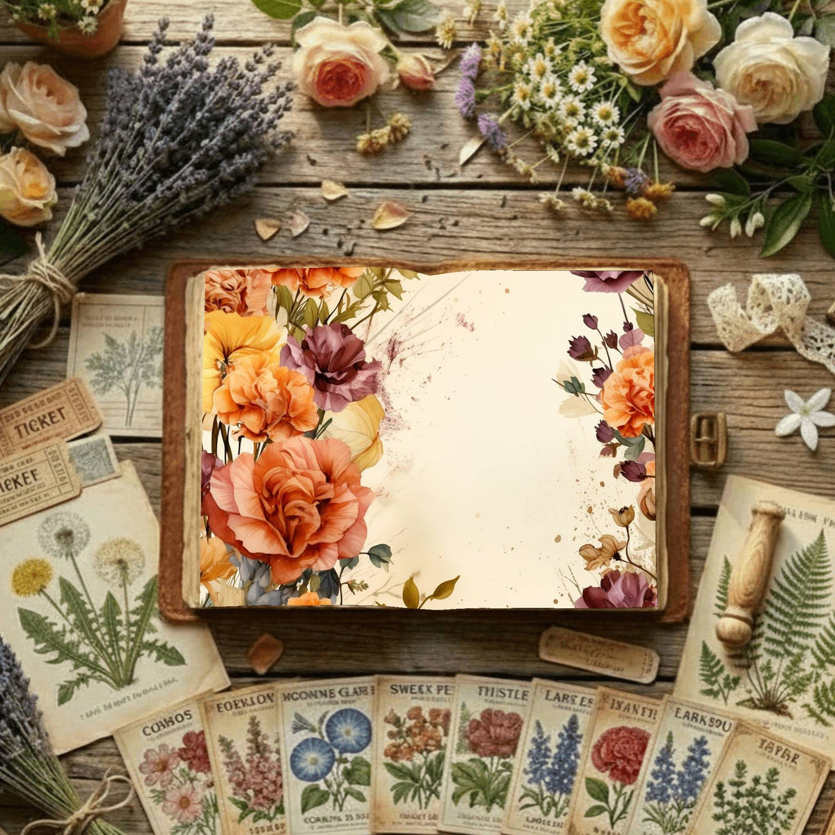 Floral Digital Papers