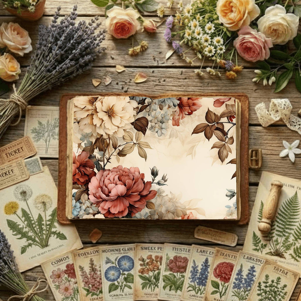 Floral Digital Papers