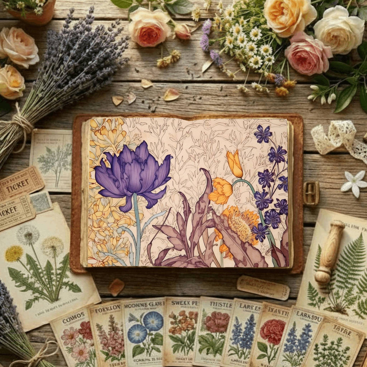 Floral Digital Papers