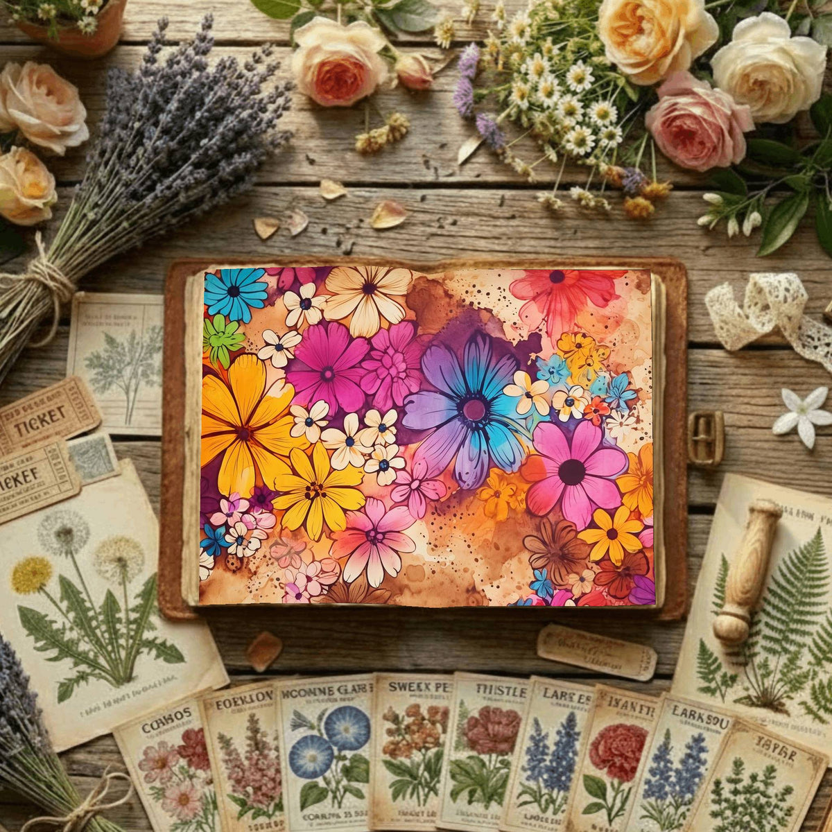 Floral Digital Papers