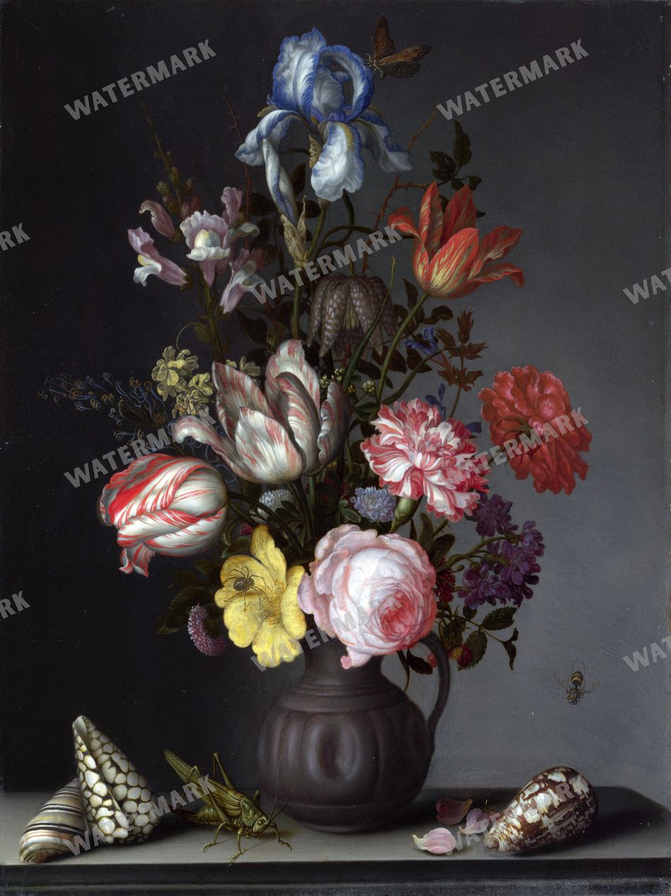 Flowers vintage painting, printable wall art download, image 8