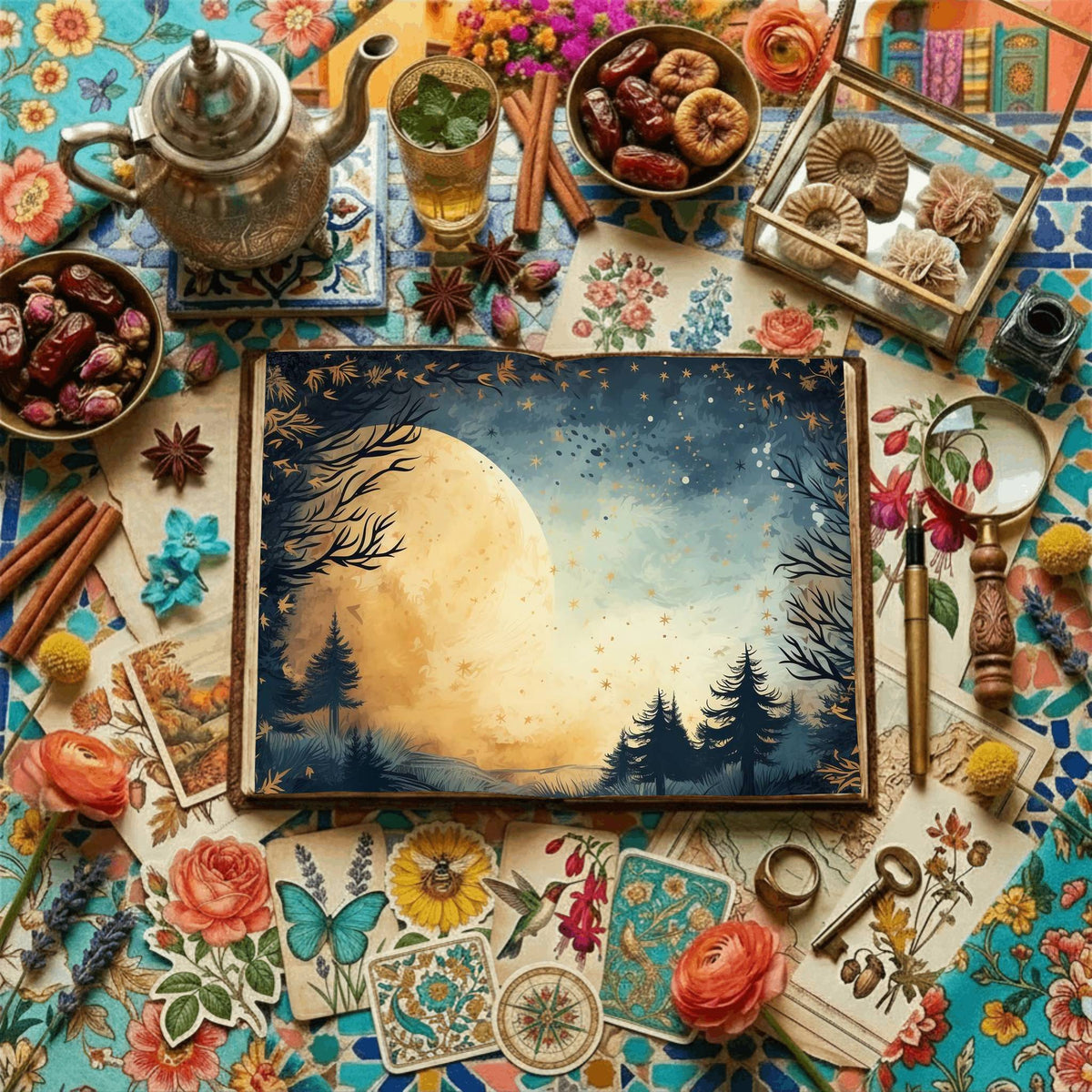 Full Moon Digital Papers