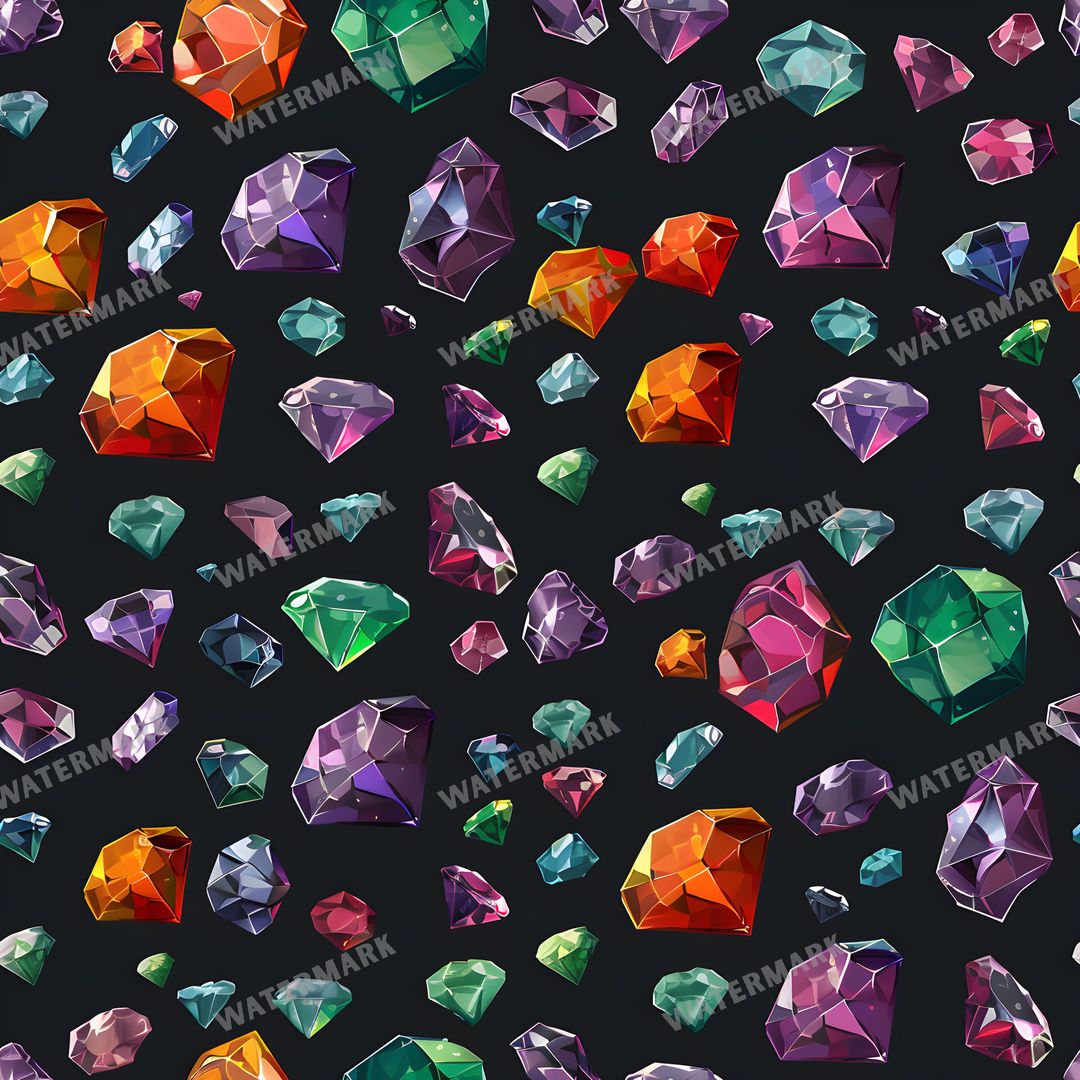 Gems Seamless Pattern