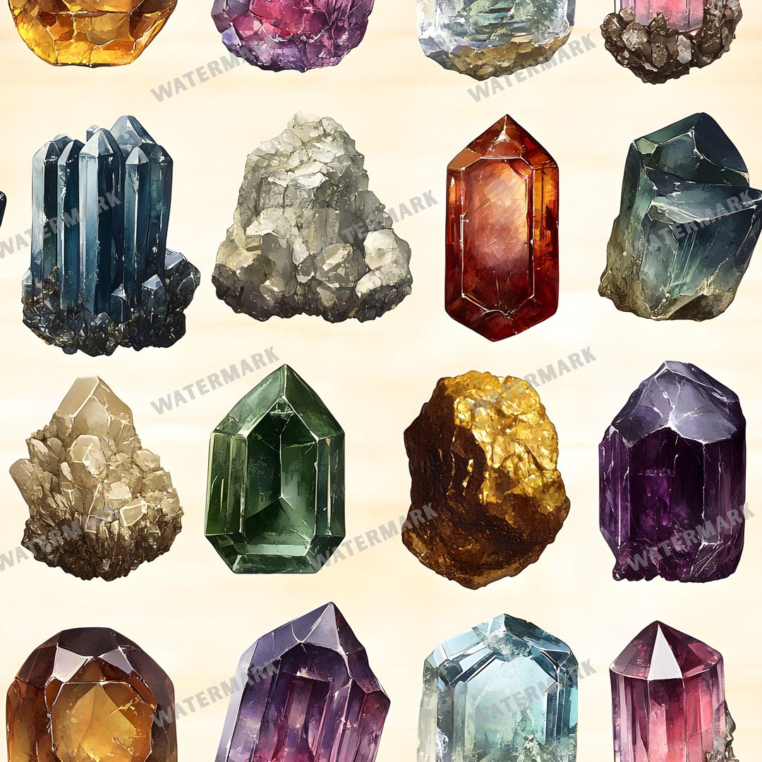 Gems Seamless Pattern