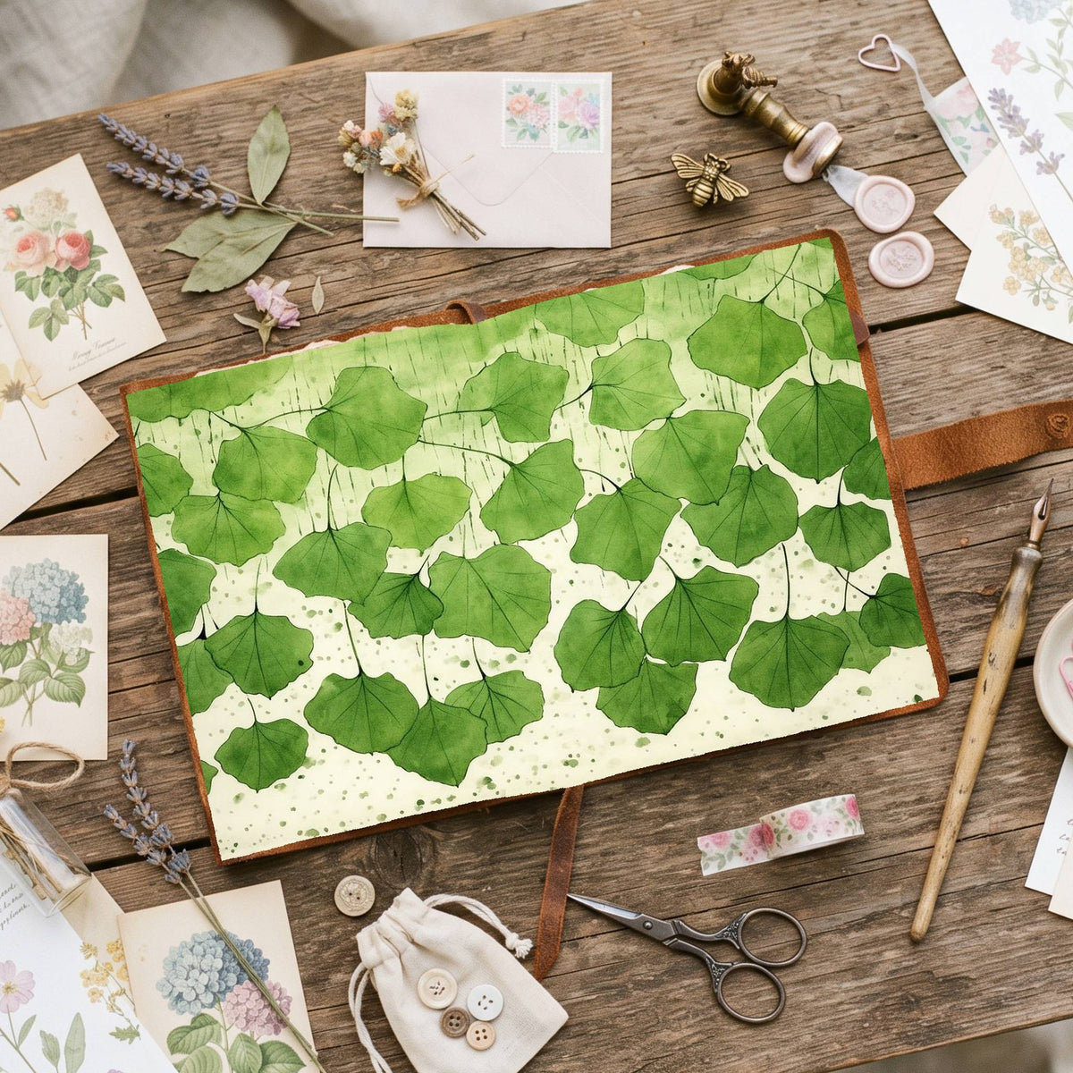 Ginkgo Leaves Digital Papers