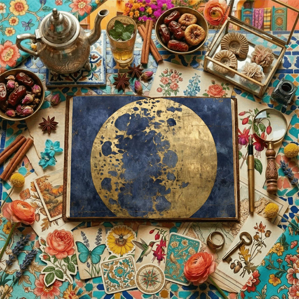 Gold Moon Digital Papers