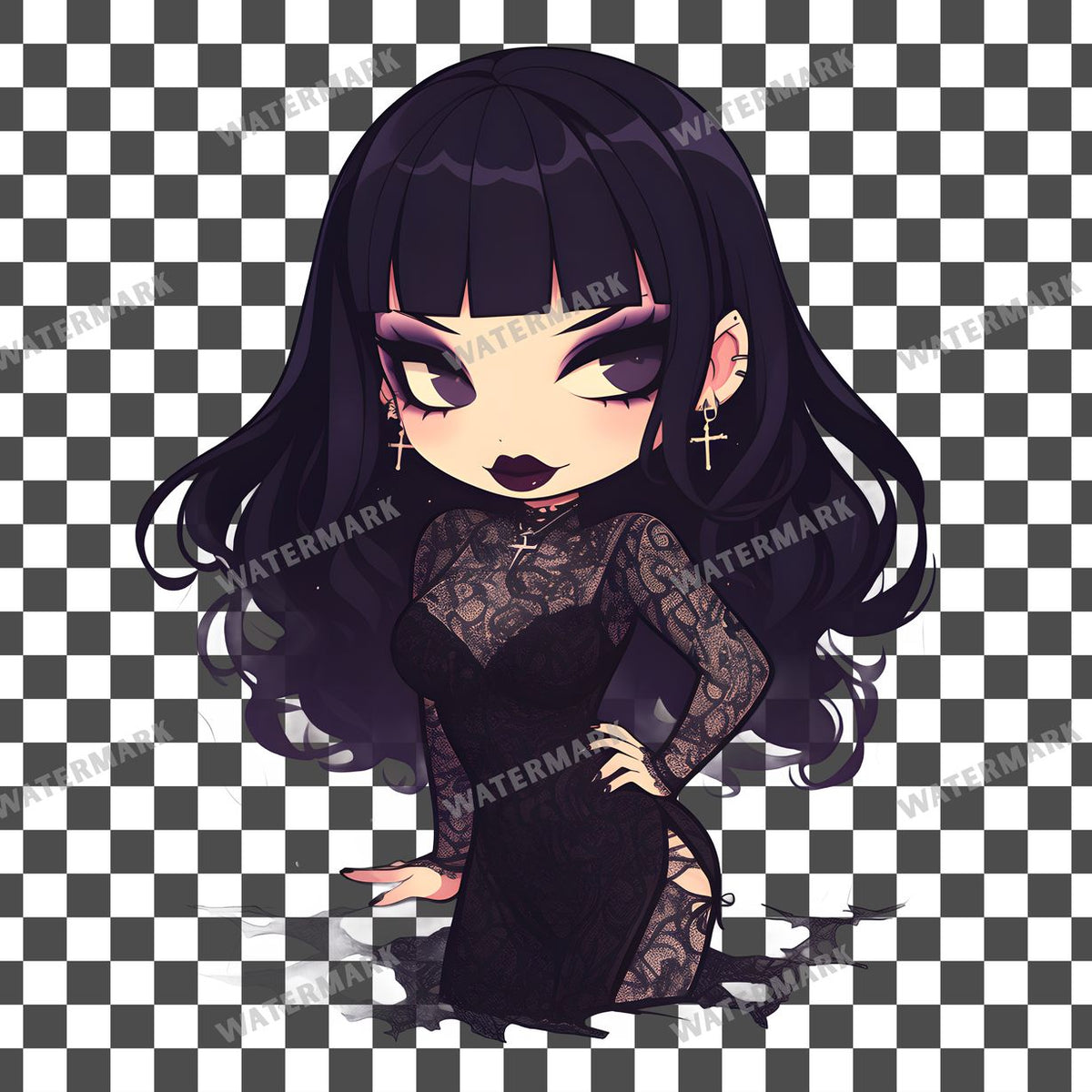 Goth Girl Clipart Pngs