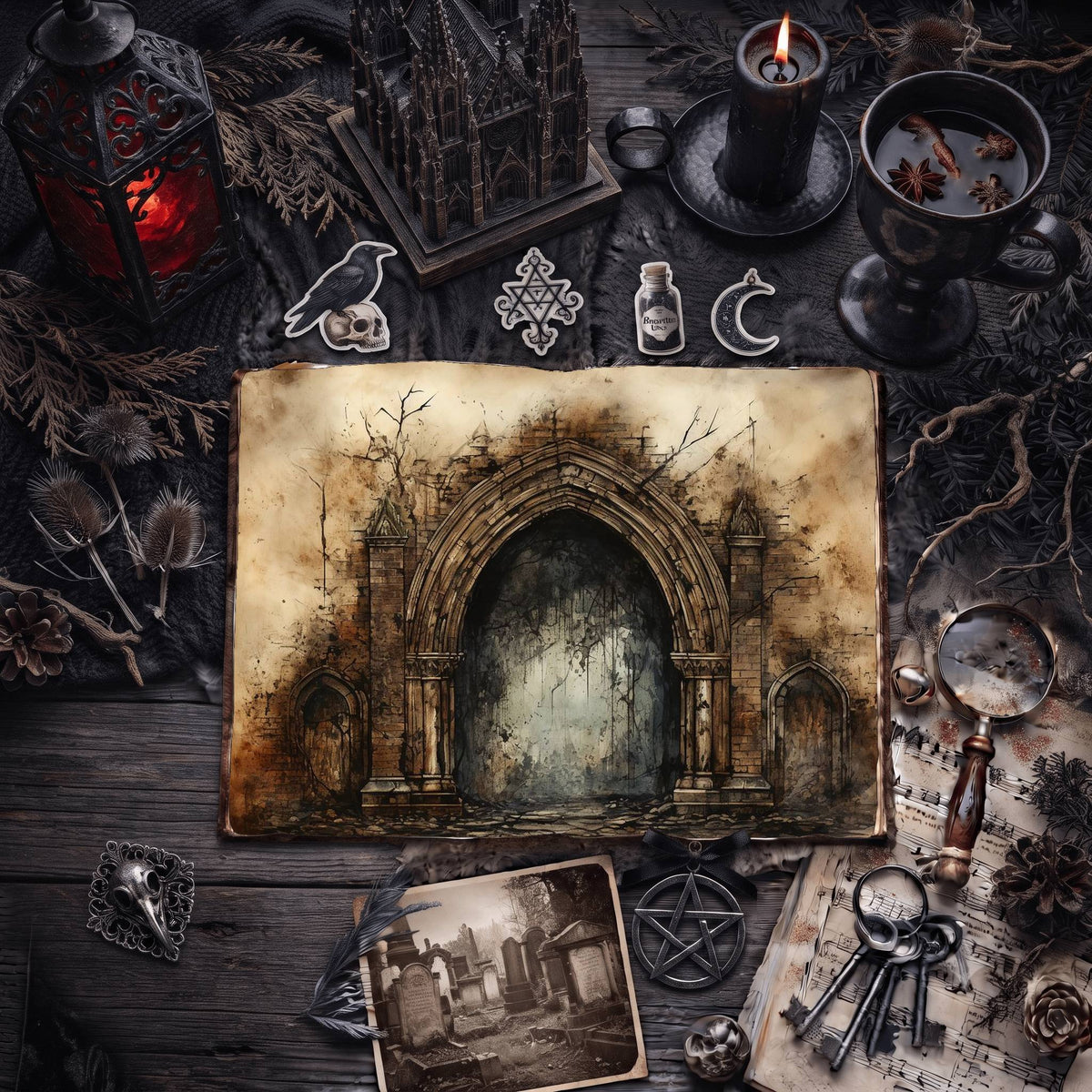 Gothic Arch Digital Papers