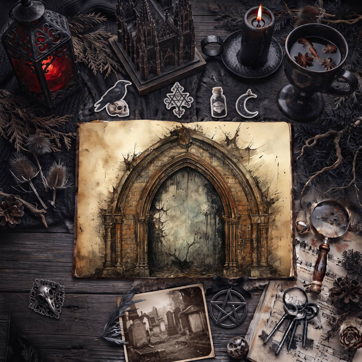 Gothic Arch Digital Papers