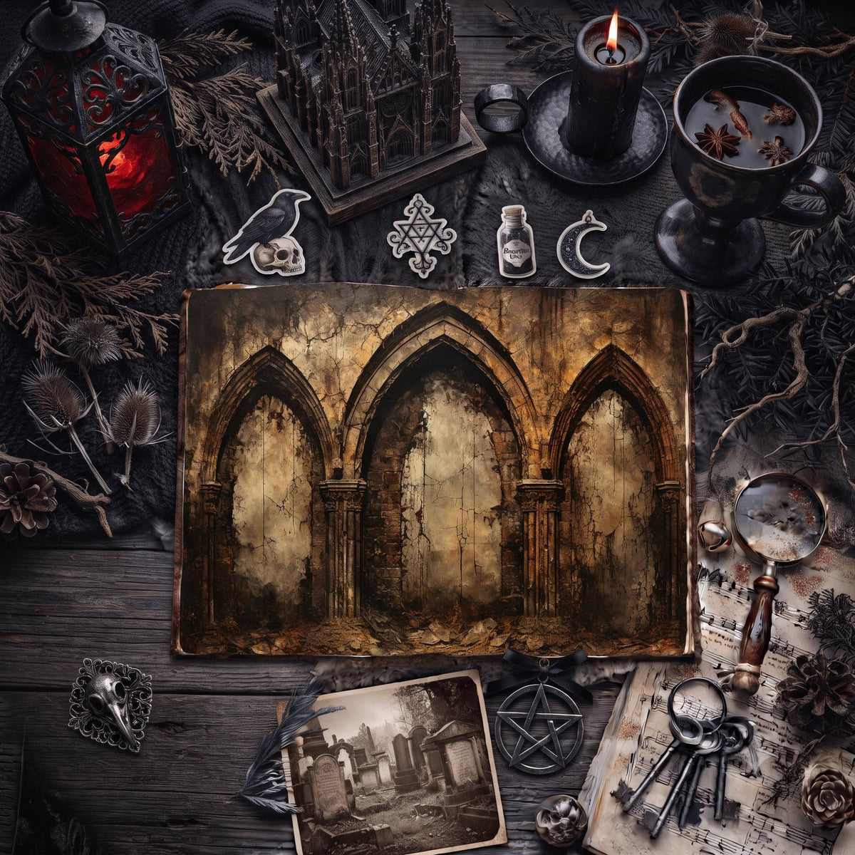 Gothic Arch Digital Papers