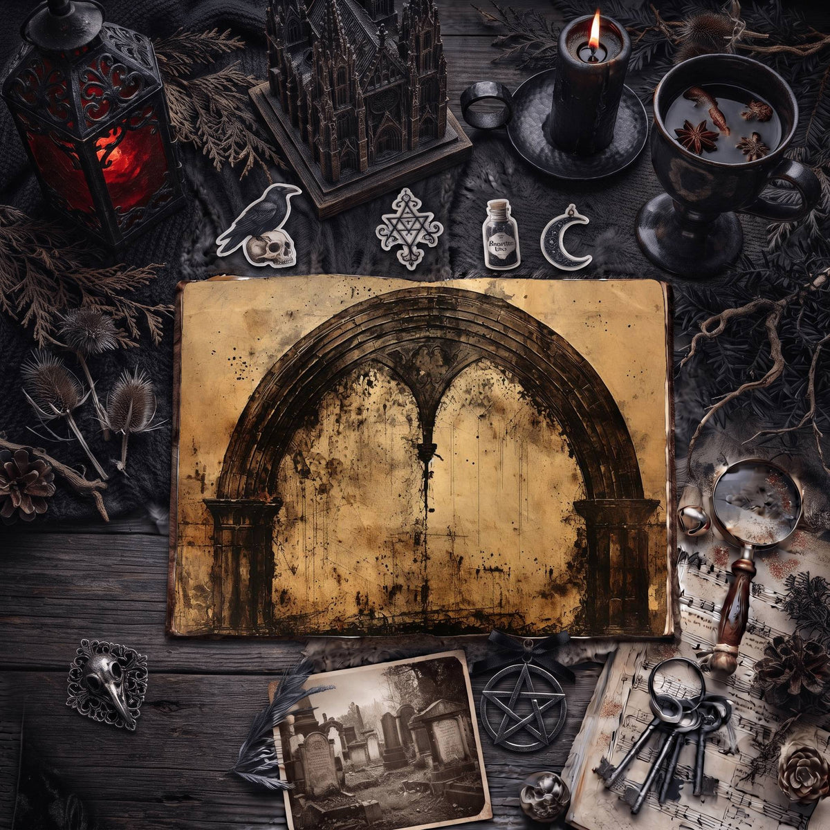 Gothic Arch Digital Papers