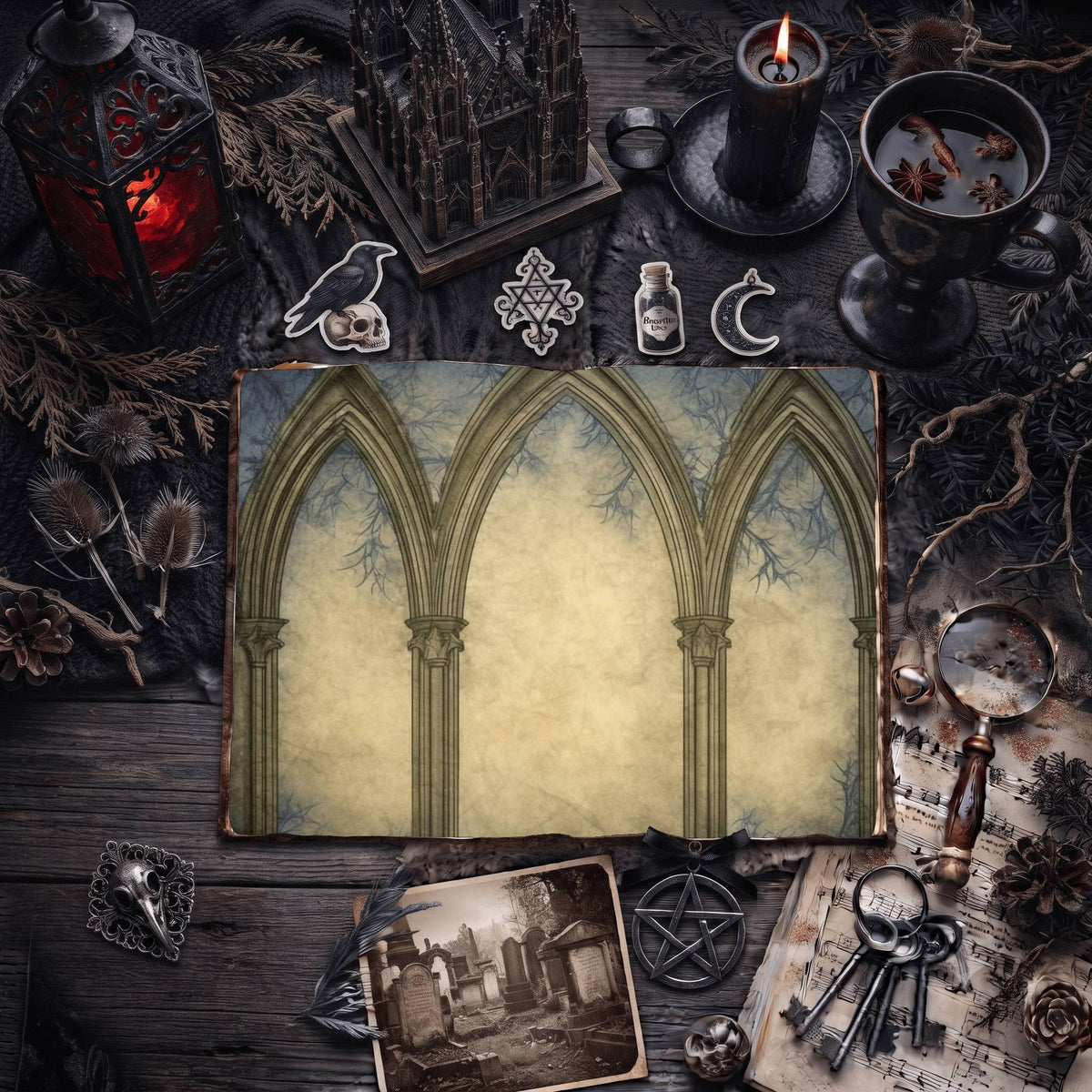 Gothic Arches Digital Papers