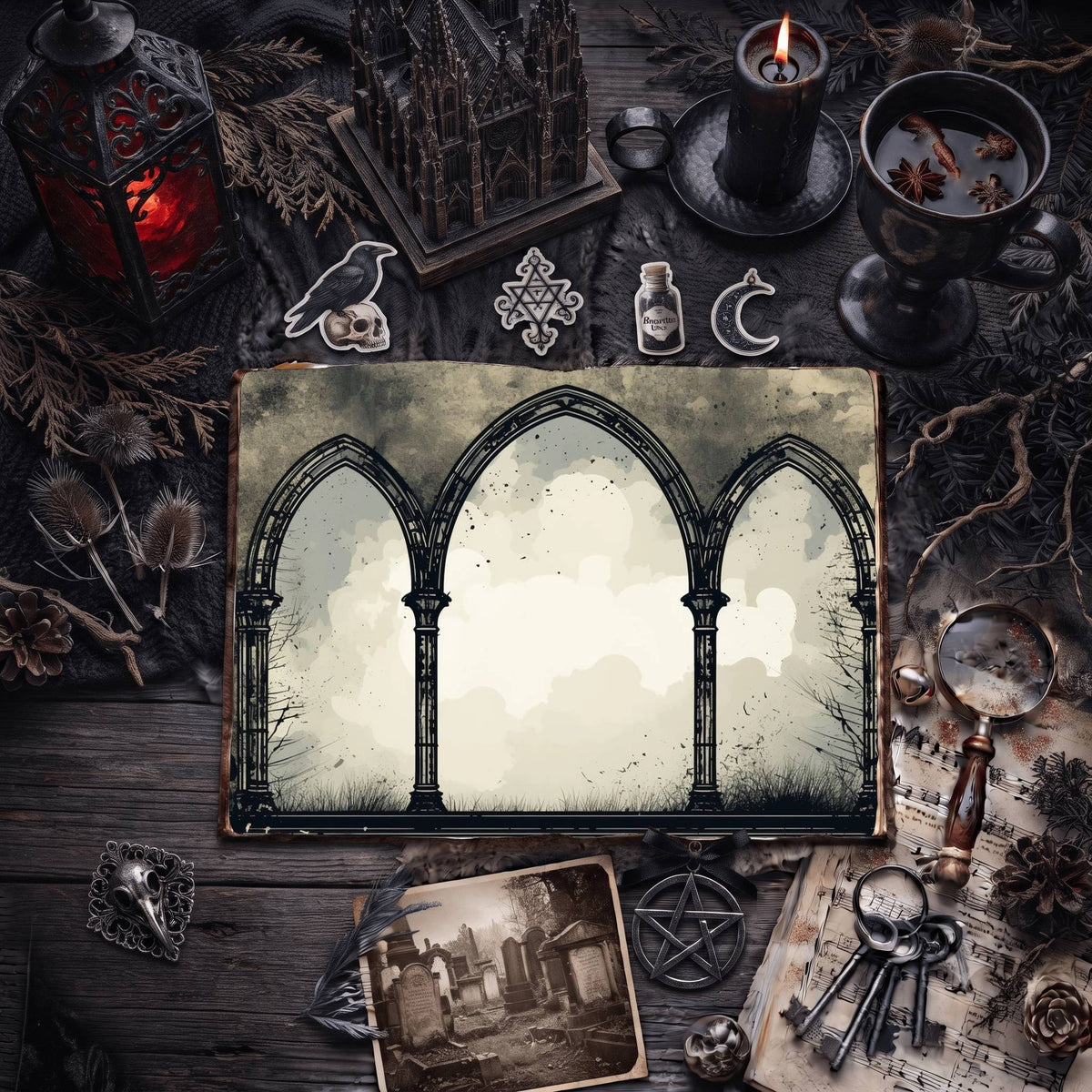 Gothic Arches Digital Papers