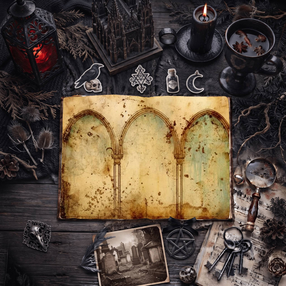 Gothic Arches Digital Papers