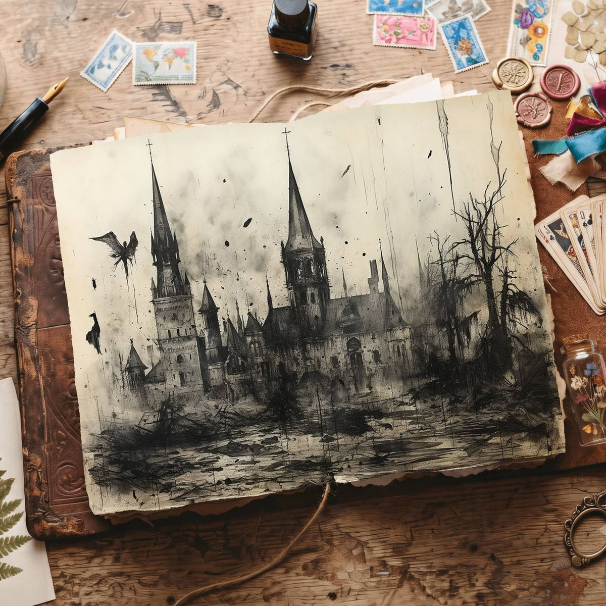 Gothic Buildings Digital Papers