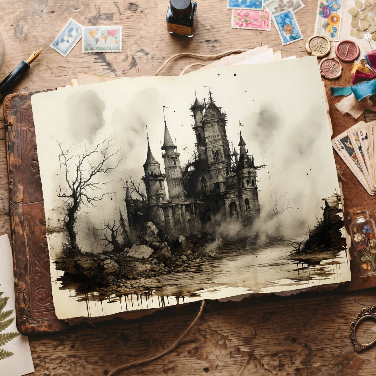 Gothic Castle Digital Papers