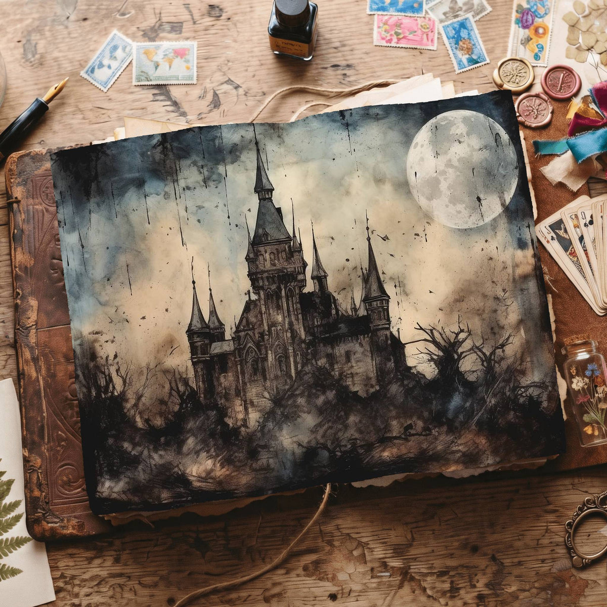 Gothic Castle Digital Papers