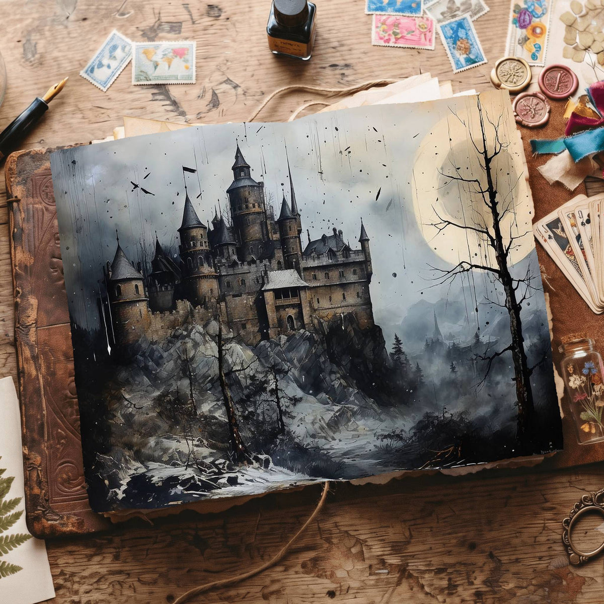 Gothic Castle Digital Papers