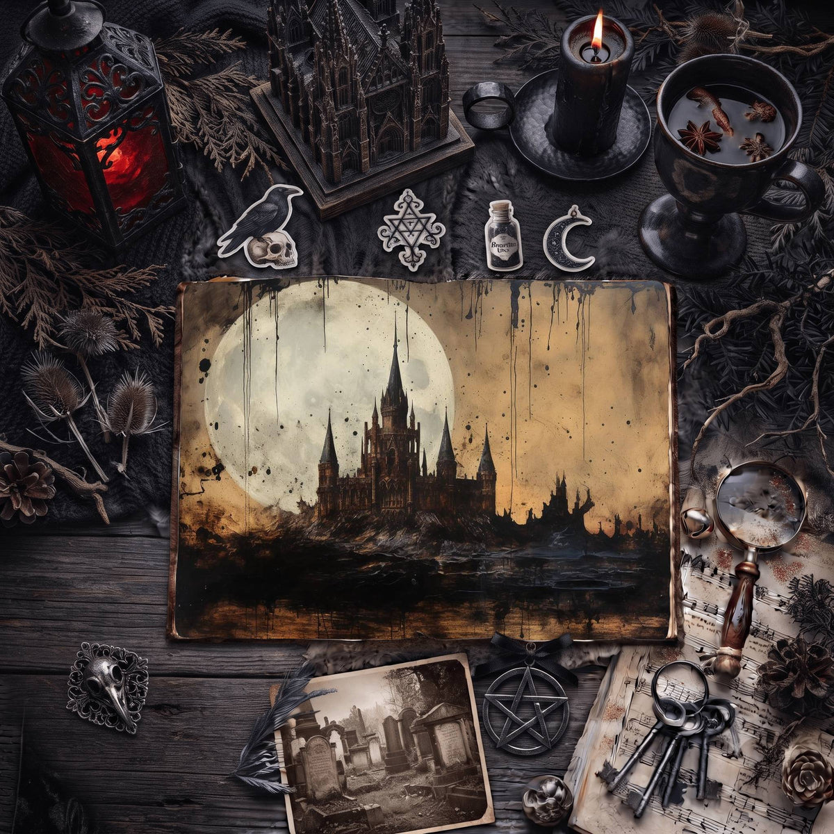 Gothic Castle Digital Papers