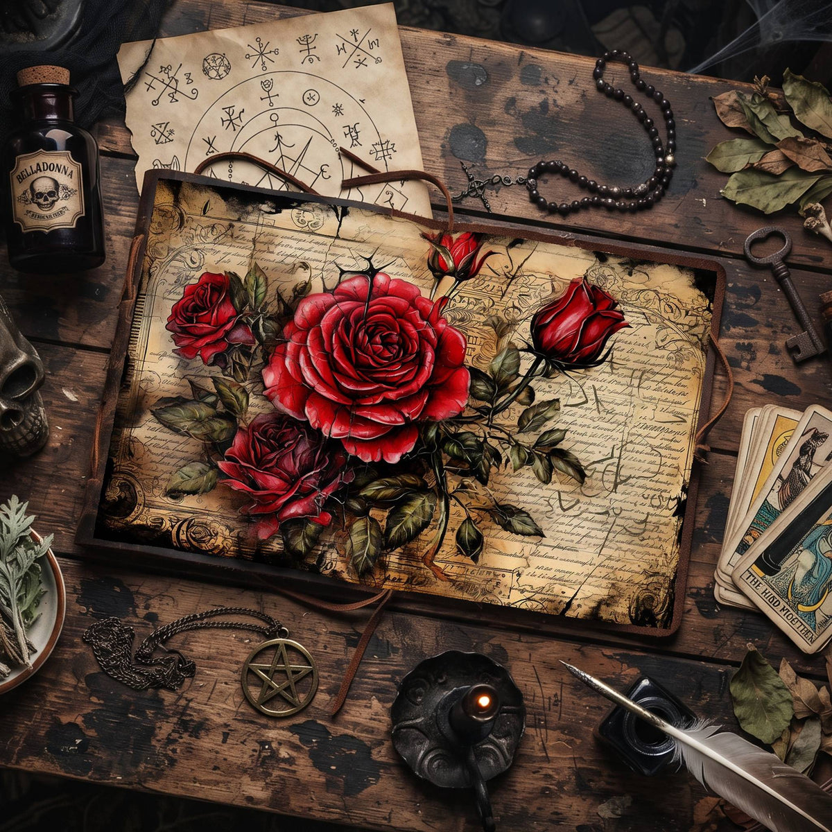 Gothic Roses Digital Papers