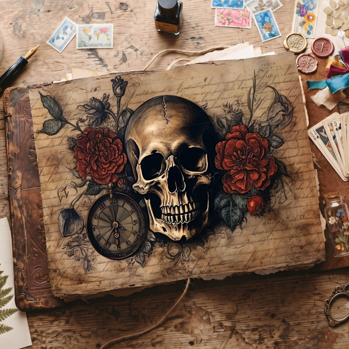 Gothic Skull Digital Papers