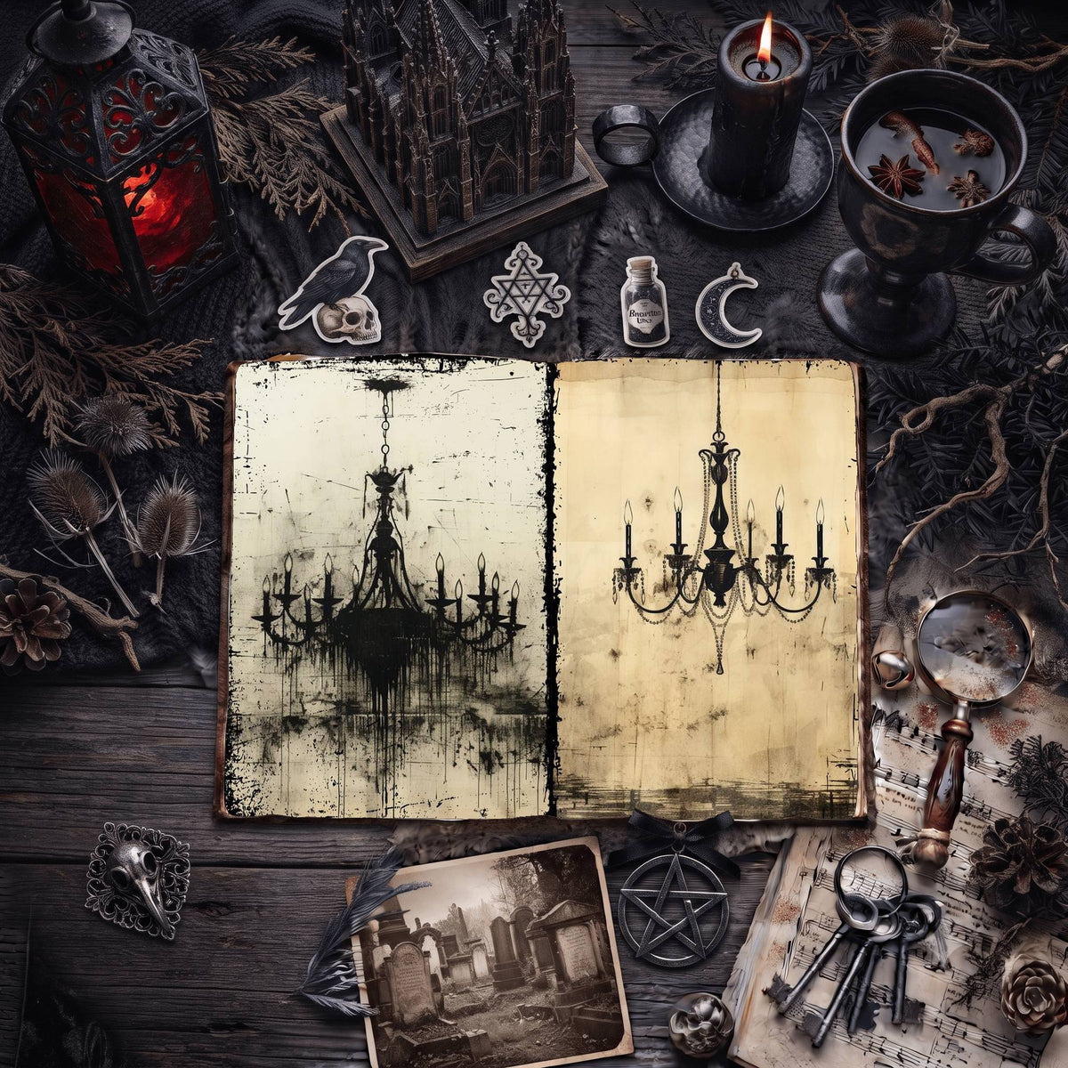 Gothic Digital Papers