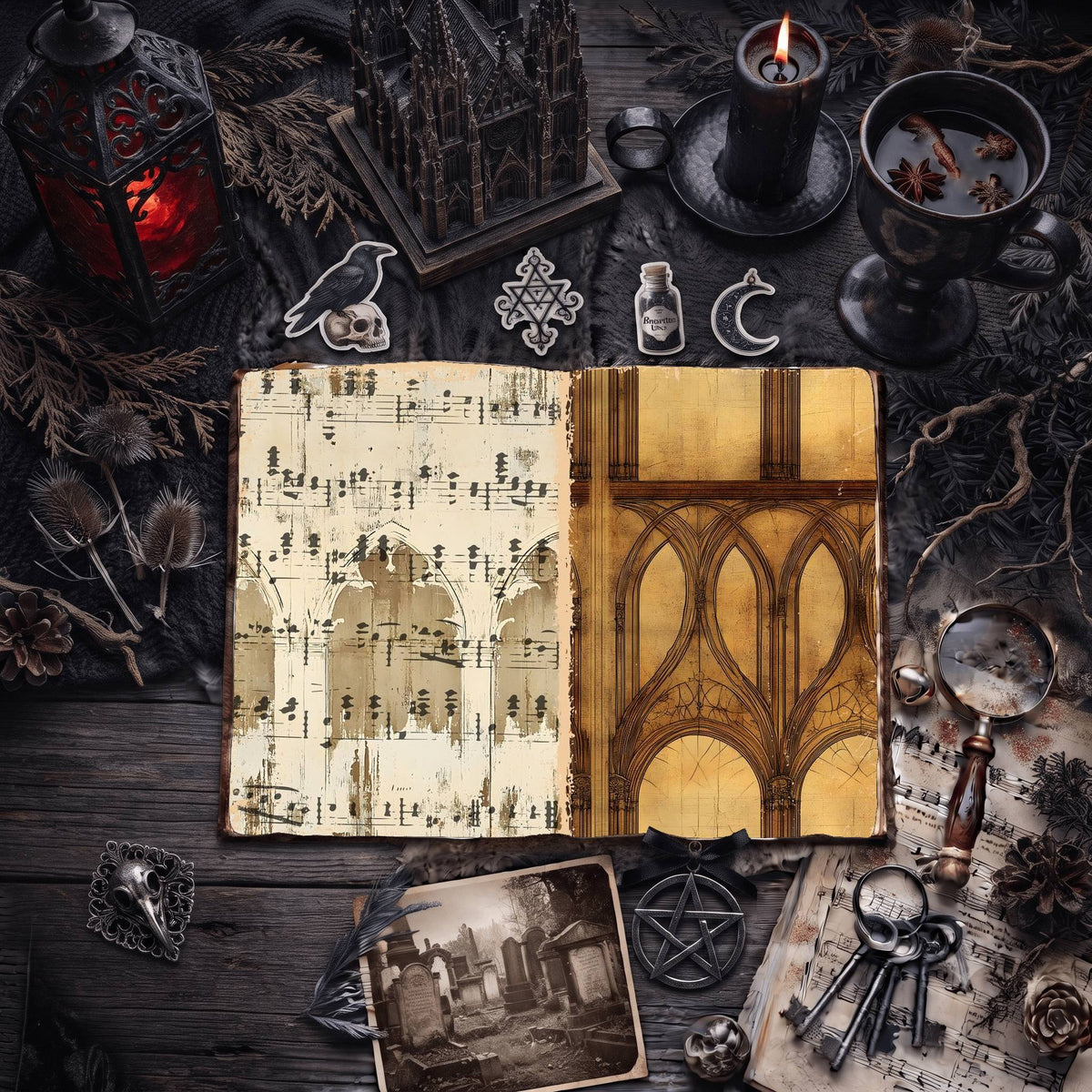 Gothic Digital Papers