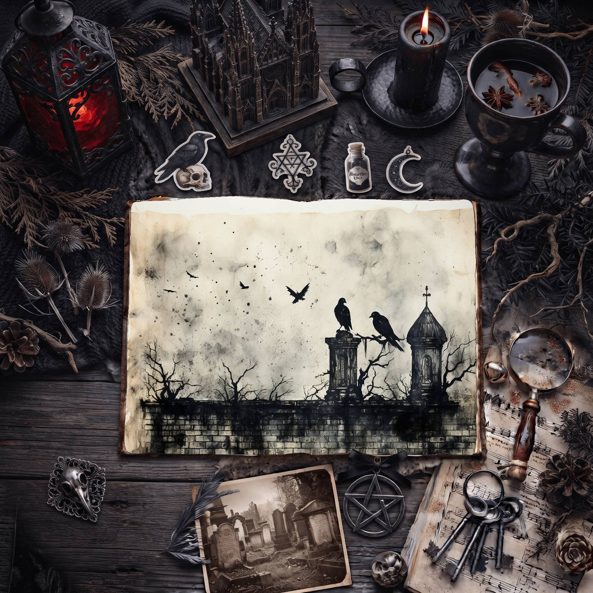 Gothic Digital Papers