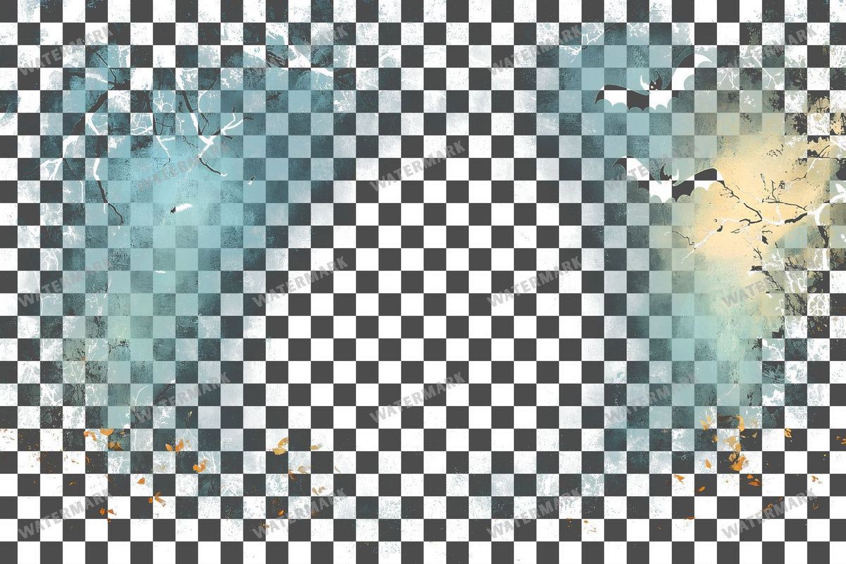 Halloween On A Black Background PNG overlay on a transparent checkered background, preview 8