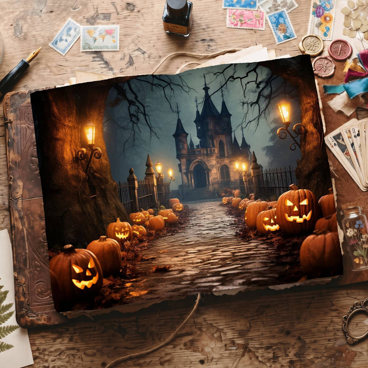 Halloween Pumpkins Digital Papers