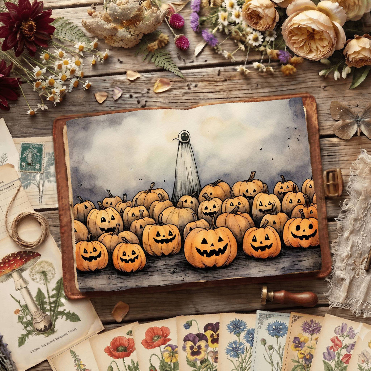 Halloween Pumpkins Digital Papers