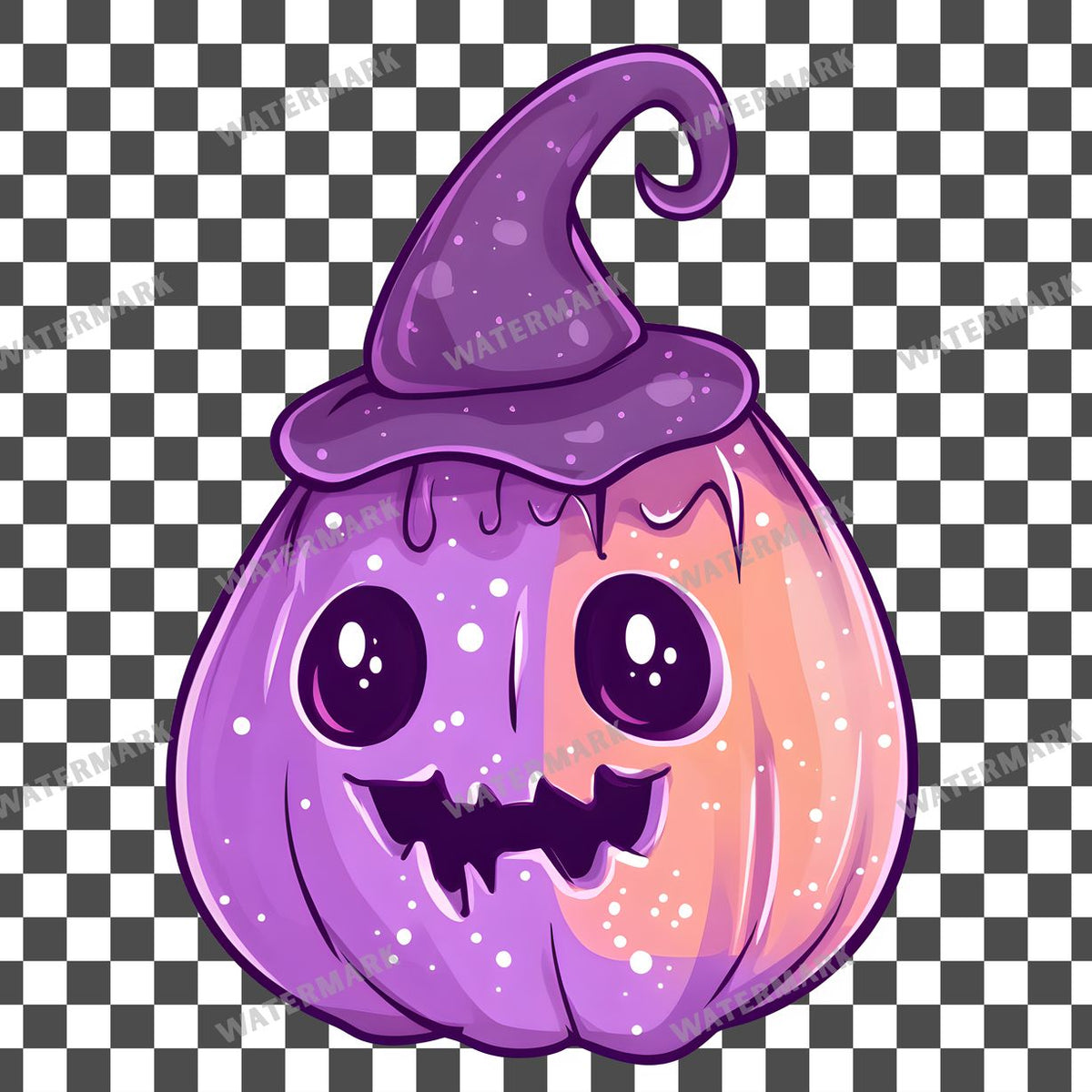 Halloween Kawaii Style Clipart Pngs