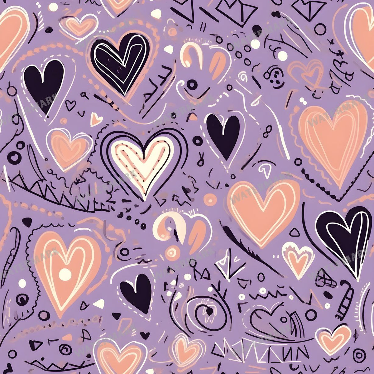 Hearts Seamless Pattern