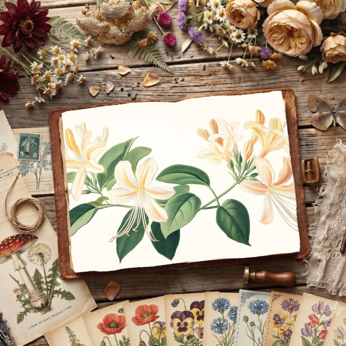 Honeysuckle Digital Papers