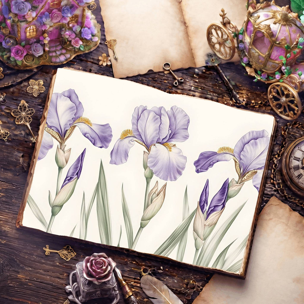 Irises Digital Papers