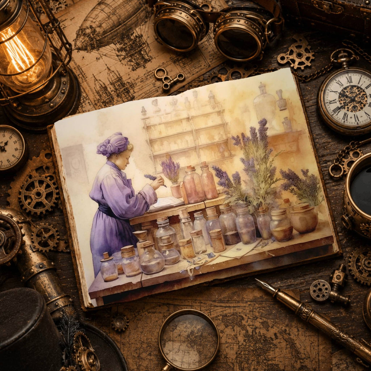 Lavender Apothecary Digital Papers