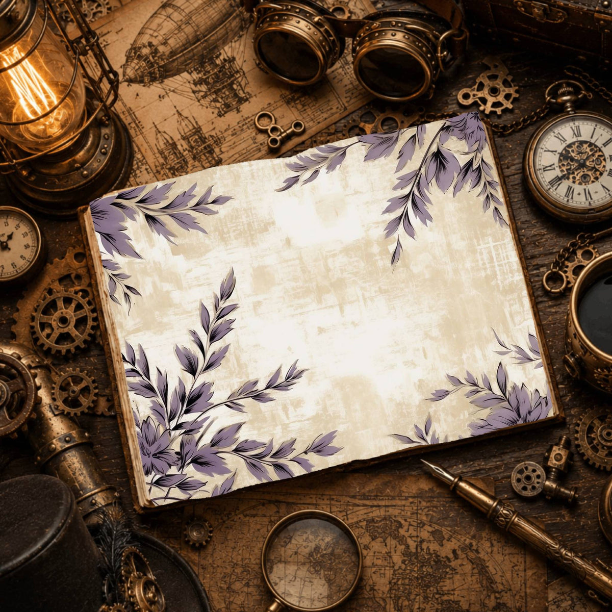 Lavender Leaves Digital Papers