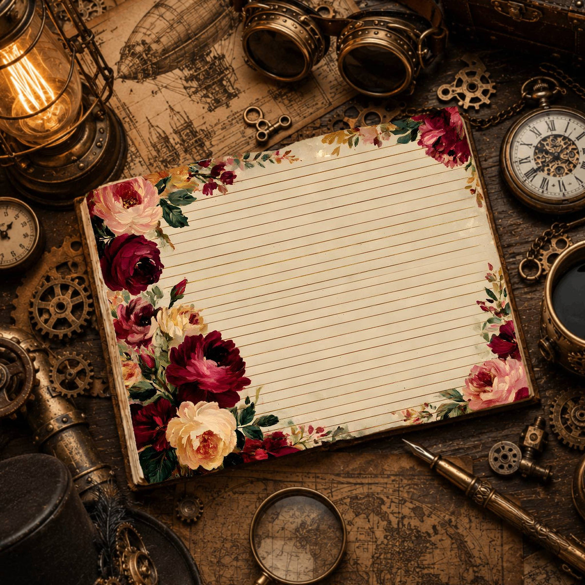 Lined Rich Deep Digital Papers