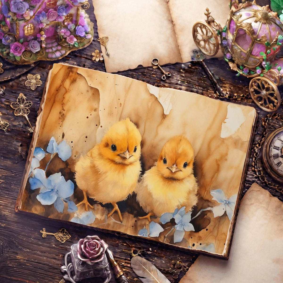Little Chicks Digital Papers