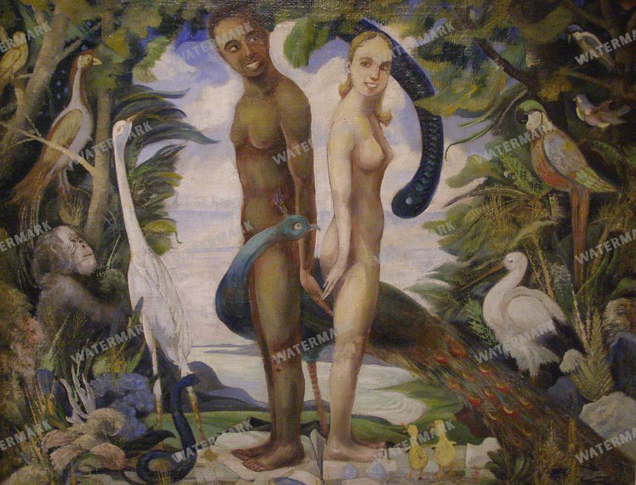 Martin Benka Beside Woodcutters 1940S Vintage Paintings