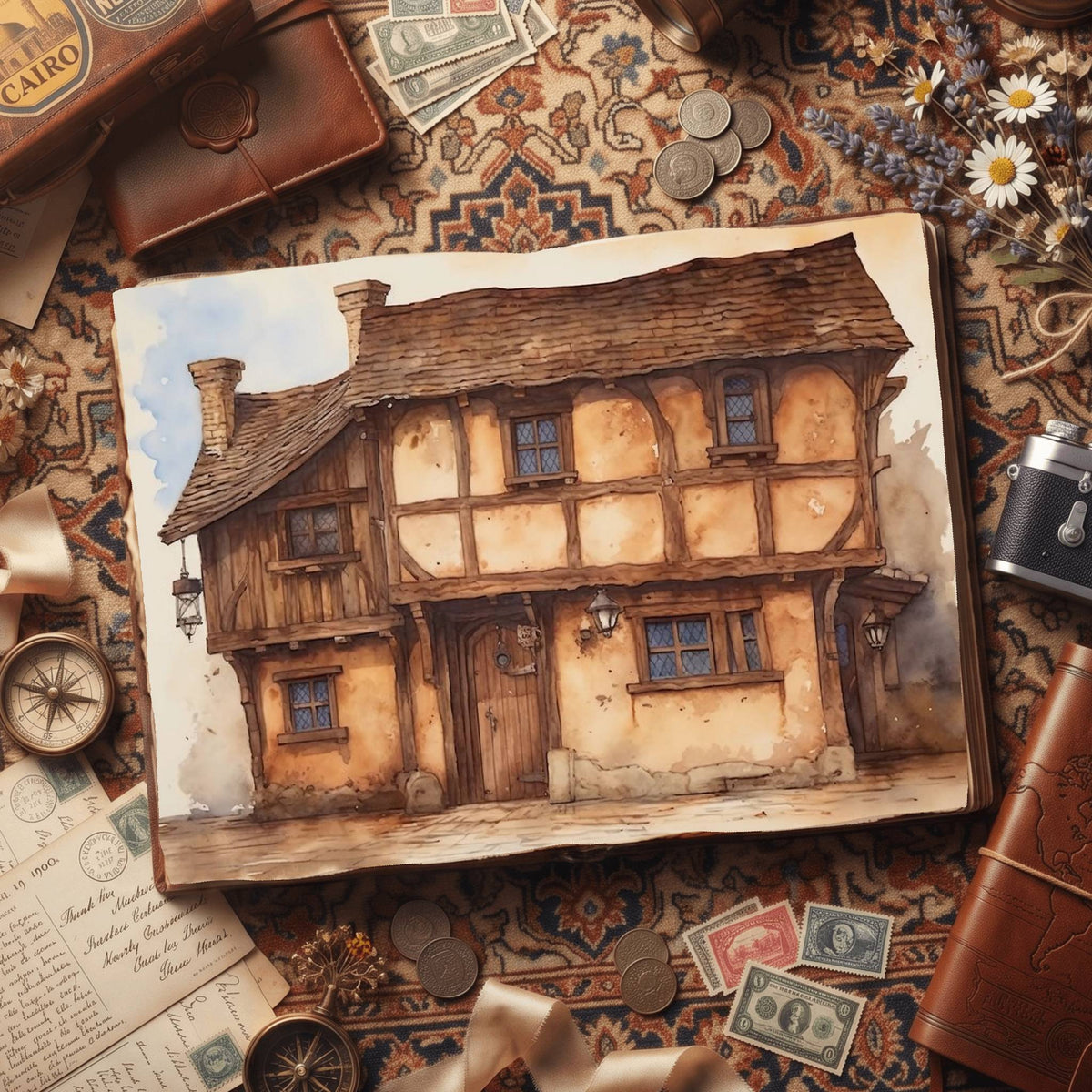 Medieval House Digital Papers