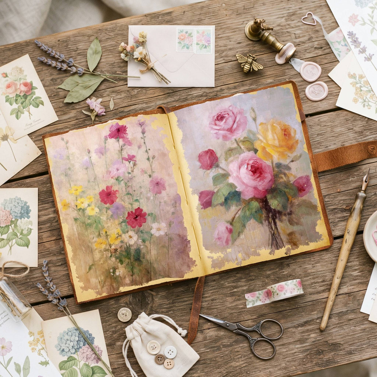 Mixed Flowers Digital Papers