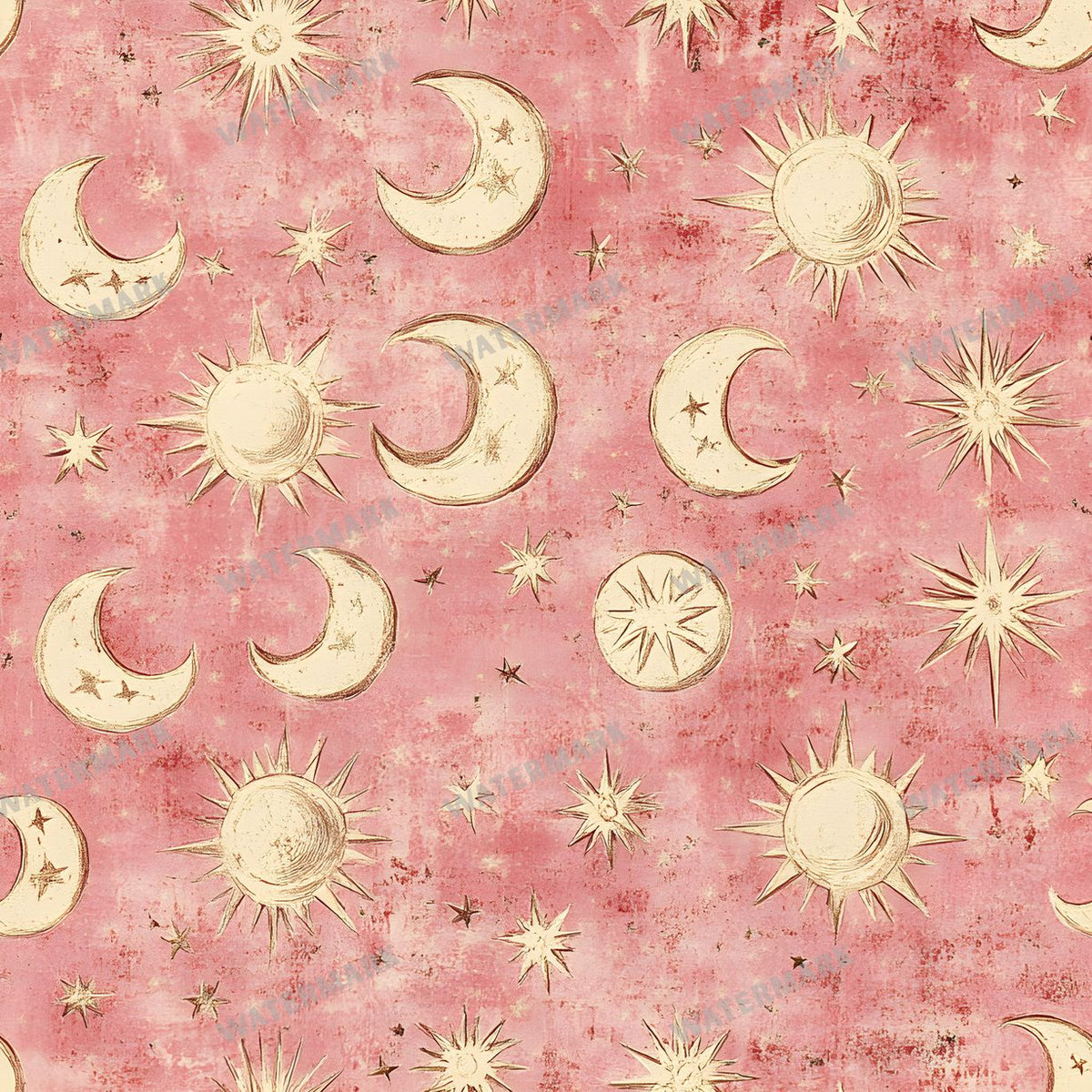 Moon seamless pattern digital paper, repeating design 8