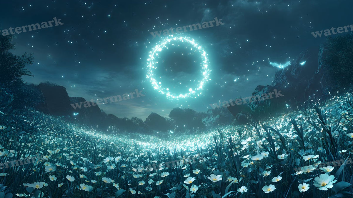 Moonlit Meadow Backdrop Images