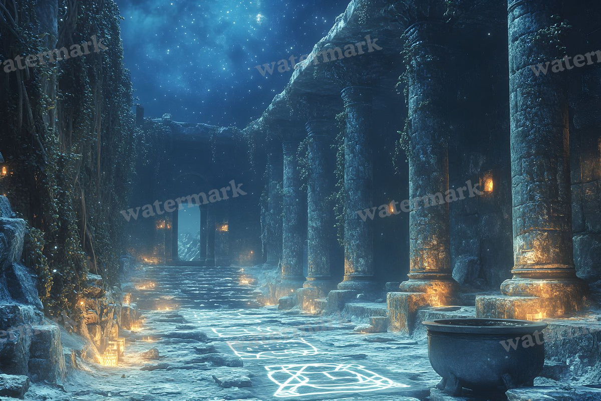 Moonlit Ritual Backdrop Images