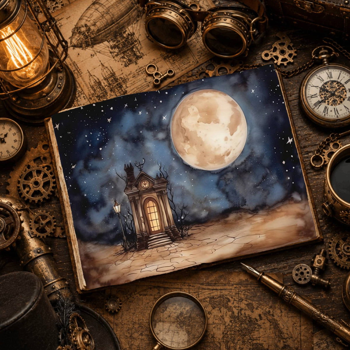 Moonlit Shed Digital Papers